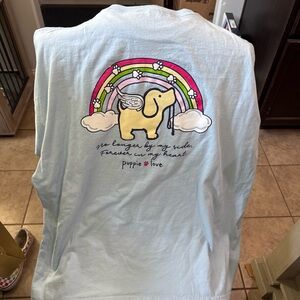 Puppie Love Light Blue Short Sleeve Graphic Tee